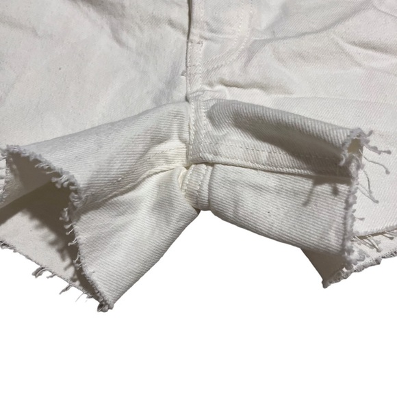 Reformation Charlie High Rise Jean Short Vintage White Size 26 Button Fly - Picture 5 of 8